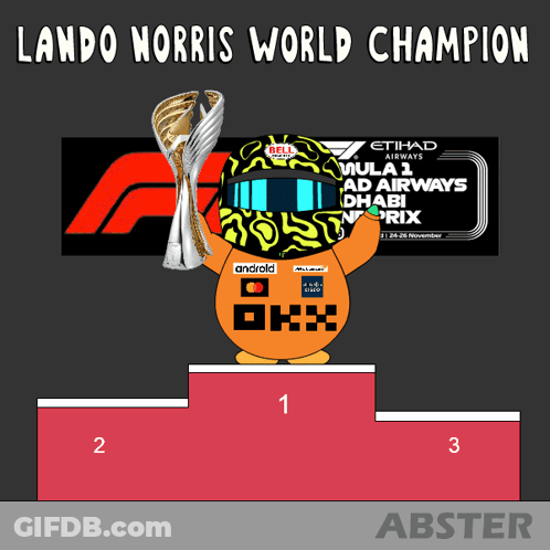 Lando Norris World Champion Cartoon GIF