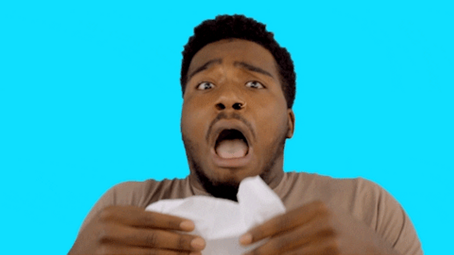 Landon Moss Covering Sneeze GIF
