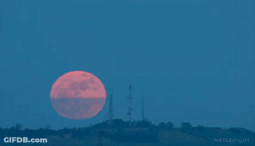 Landscape Moon Rise GIF