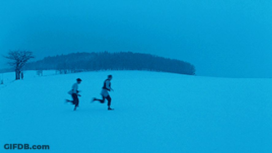 Landscape Snow Running GIF