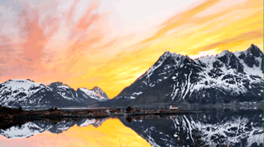 Landscape Snowy Mountains GIF