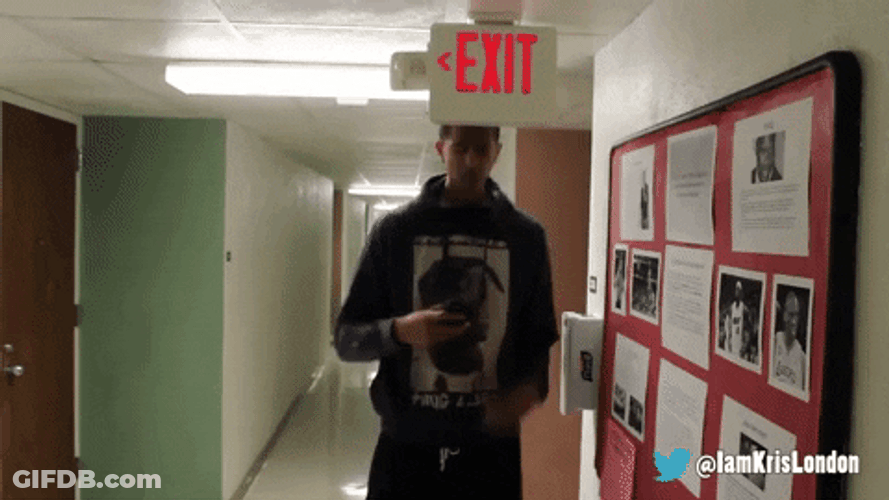 Lanky Man Bump His Head GIF