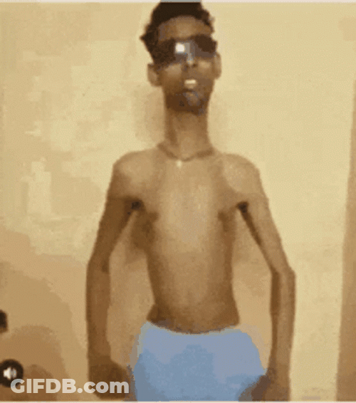 Lanky Man With Sunglasses Dancing GIF