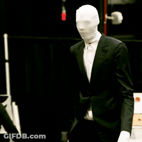 Lanky Model Face Covered GIF