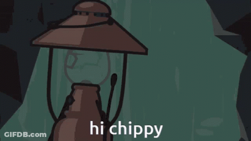 Lantern Drawing Saying Hi Chippy GIF