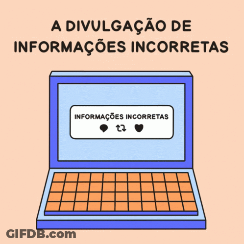Laptop With A Divulgacao De Informacoes Incorretas GIF