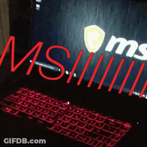 Laptop With MSI GIF