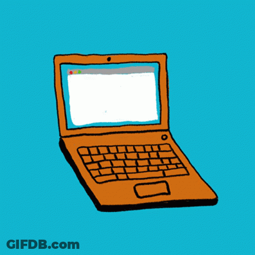 Laptop With Thank You Zoom Teachers Banner GIF
