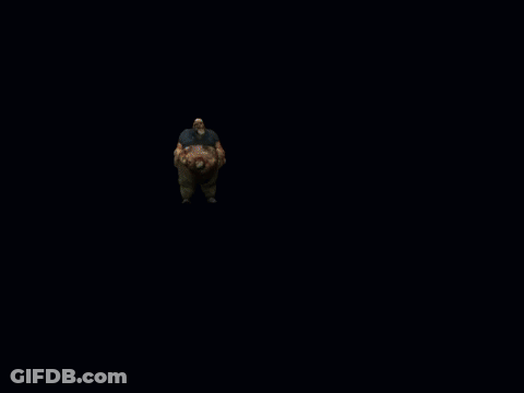 Large Brown Bear Laying On Leg GIF