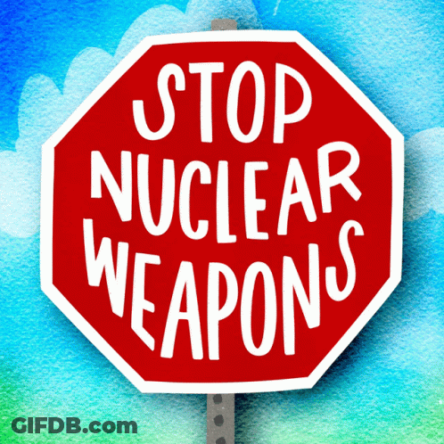 Large Building Saying Legalize Nuclear Bombs GIF