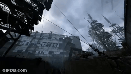 Large Building With Smoke Coming Out GIF