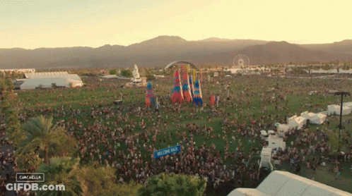 Large Crowd At Music Festival GIF