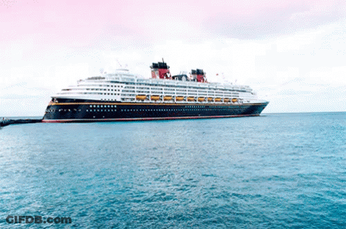 Large Cruise Ship Docked GIF