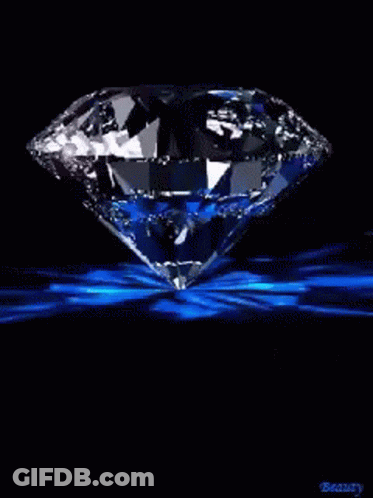 Large Diamond On Blue Surface GIF