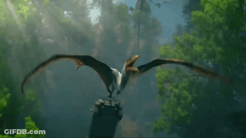 Large Dinosaur Standing In Dome Building GIF