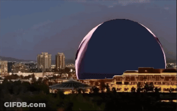 Large Dome In City GIF
