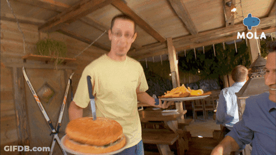 Large Flat Burger GIF