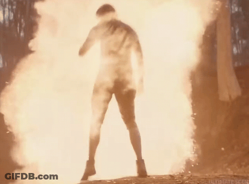 Large Forest Fire Burning GIF