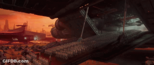 Large Group Of Soldiers In Front Of Building GIF