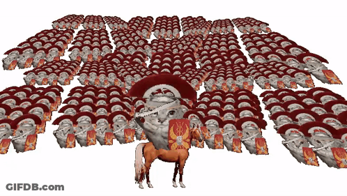 Large Group Of Soldiers Lined Up In Rows GIF