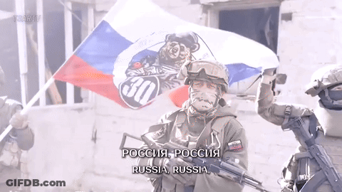 Large Group Of Soldiers Marching In A Line GIF