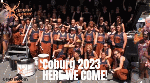 Large Group Posing For Photo Goburg 2023 Here We Come GIF