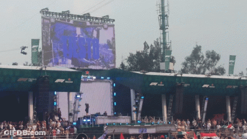 Large Heineken Screen In Front Of Crowd GIF