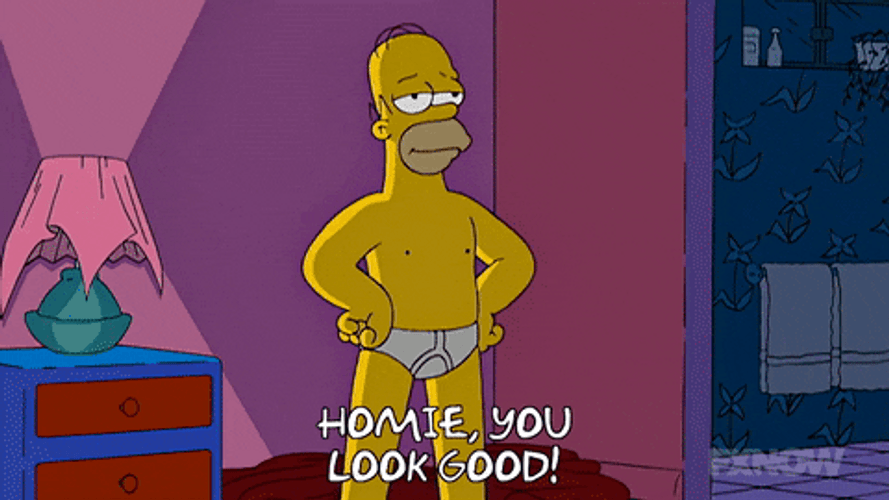 Large Marge Looks Homer Good GIF