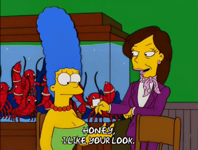Large Marge Simpson Look GIF