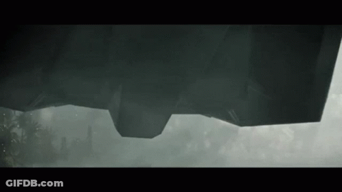 Large Object Floating In Sky GIF