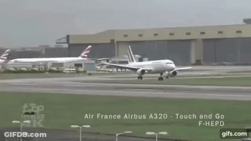 Large Passenger Jet Taking Off GIF