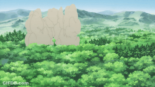 Large Rock In A Forest GIF