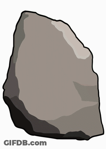 Large Rock With Black Outline GIF