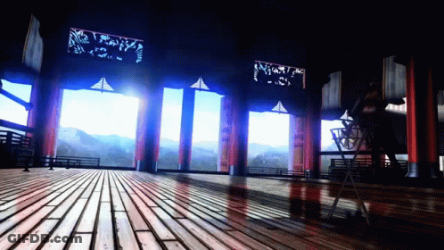 Large Room With Wooden Floor And Windows GIF