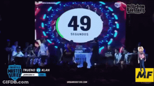 Large Screen Showing Number 49 GIF