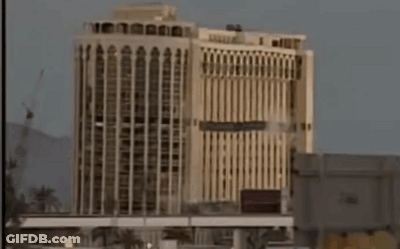 Large Structure Implosion Distant Perspective GIF