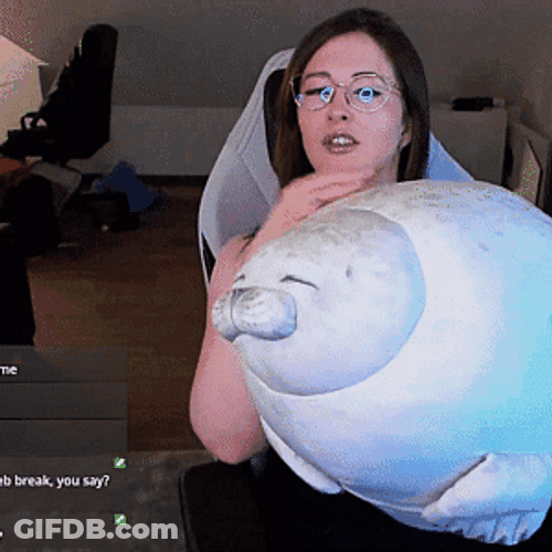 Larkin Love Hugs Fluffy Stuffed Toy GIF