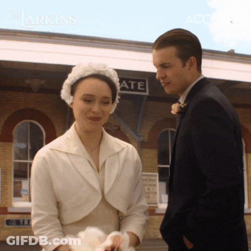 Larkin Love Throws Wedding Bouquet GIF