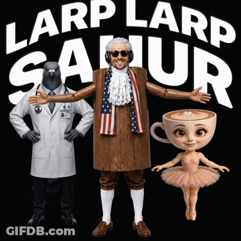 Larp Larp Saturn Poster Doctor Pigeon Ballerina GIF