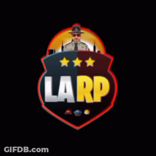LARP Logo With Police Officer GIF