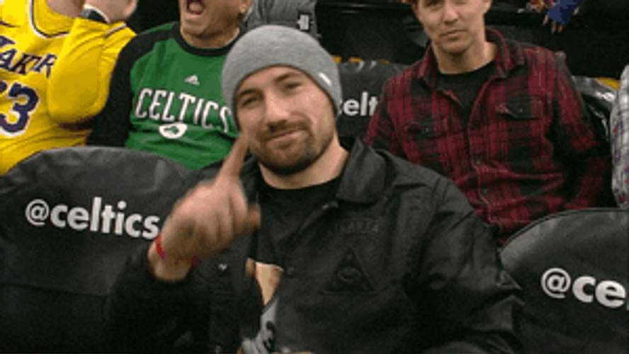 Larry Bird Fan Showing Shirt GIF