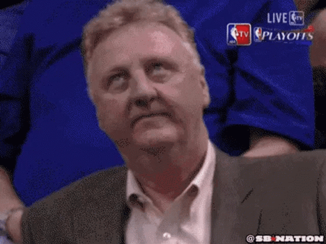 Larry Bird Shaking Head GIF