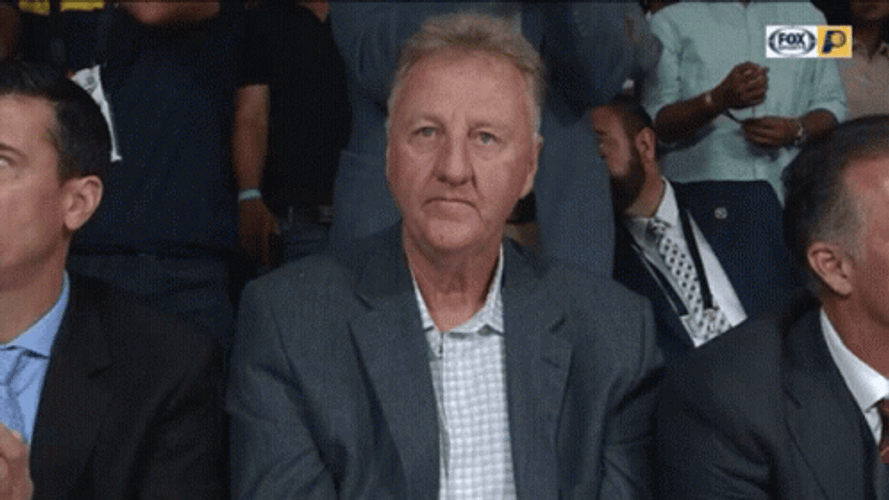 Larry Bird Waving Hand GIF