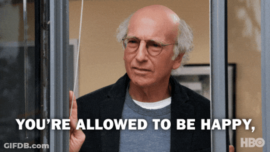 Larry David Be Happy GIF