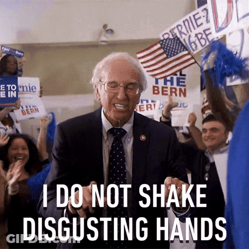 Larry David Disgusting Hands GIF