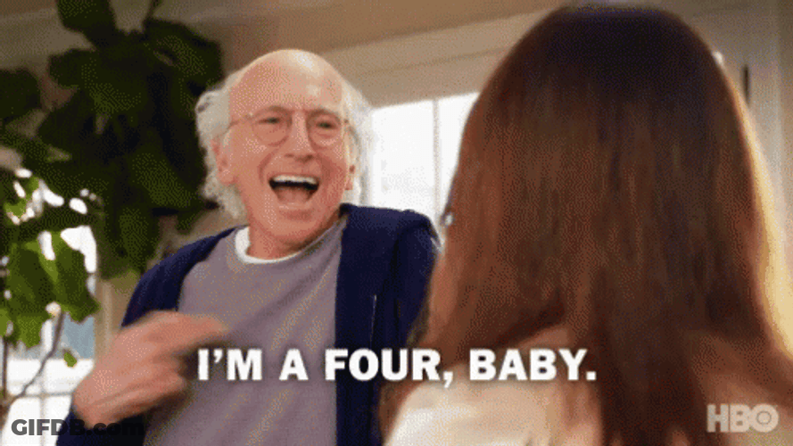 Larry David I'm A Four GIF