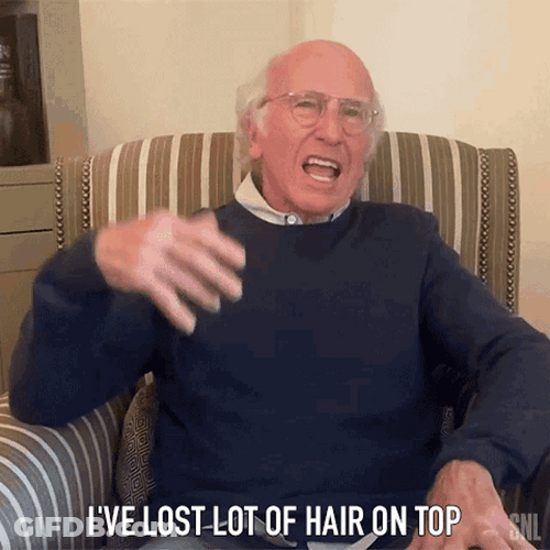 Larry David Lost Hair GIF