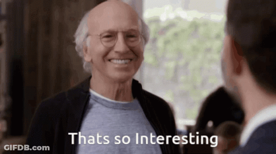 Larry David That's So Interesting GIF