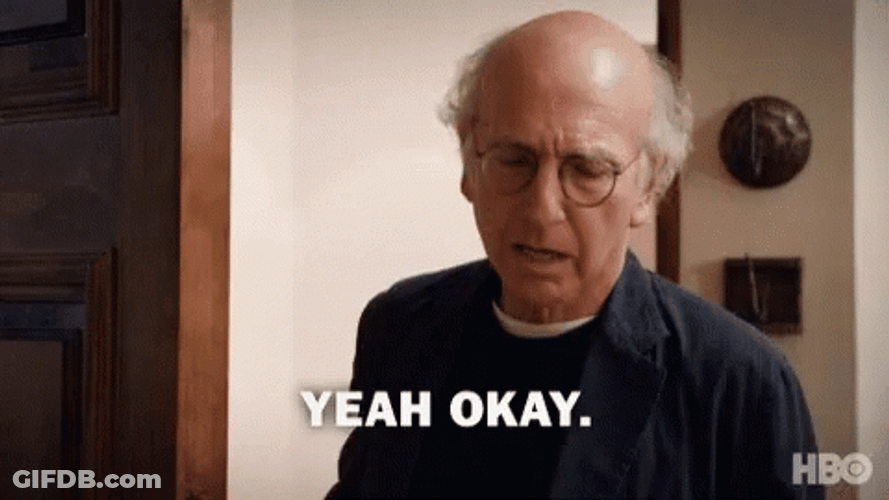 Larry David Yeah Okay GIF