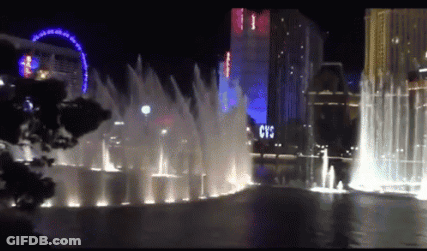 Las Vegas Bellagio Fountain GIF